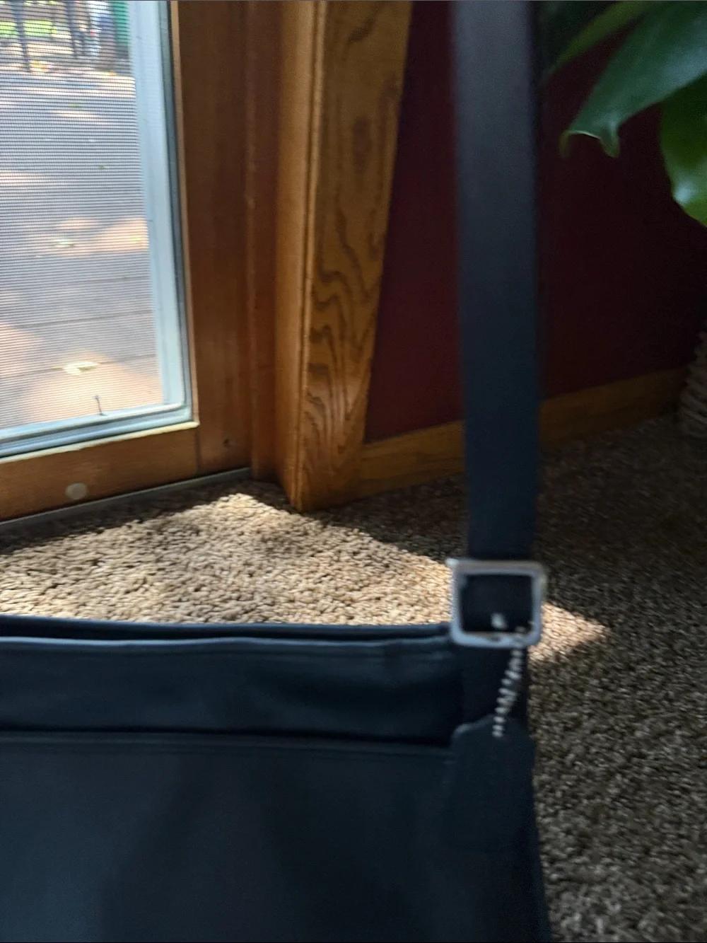 Coach Black Leather Messenger Bag with Adjustable Strap